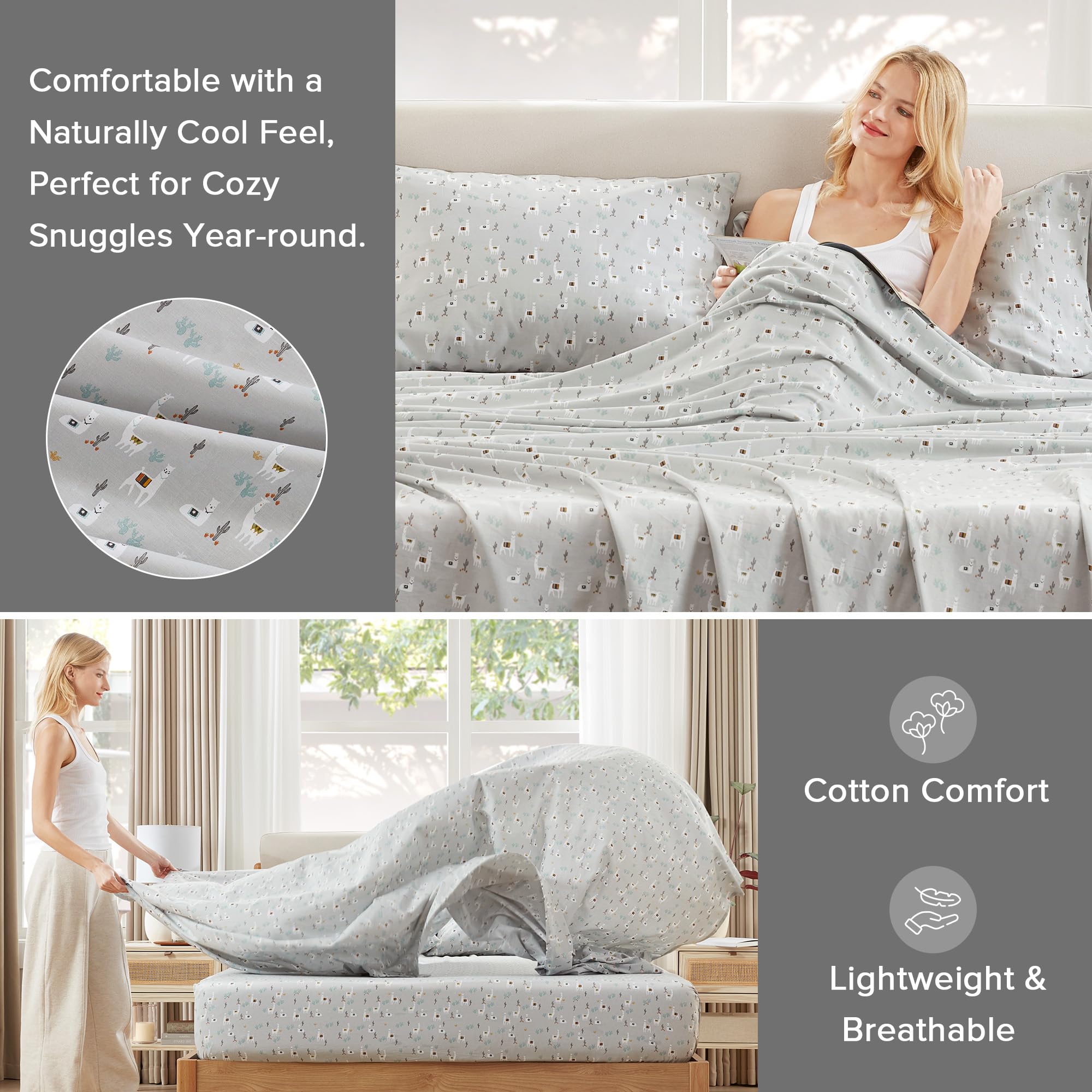 Comfort Spaces fitted sheet with 12-inch pocket fits up to 14-inch mattresses