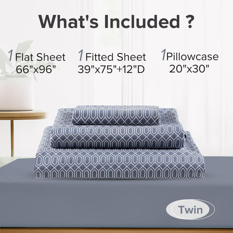 Comfort Spaces soft cotton sheets for all-season comfort.