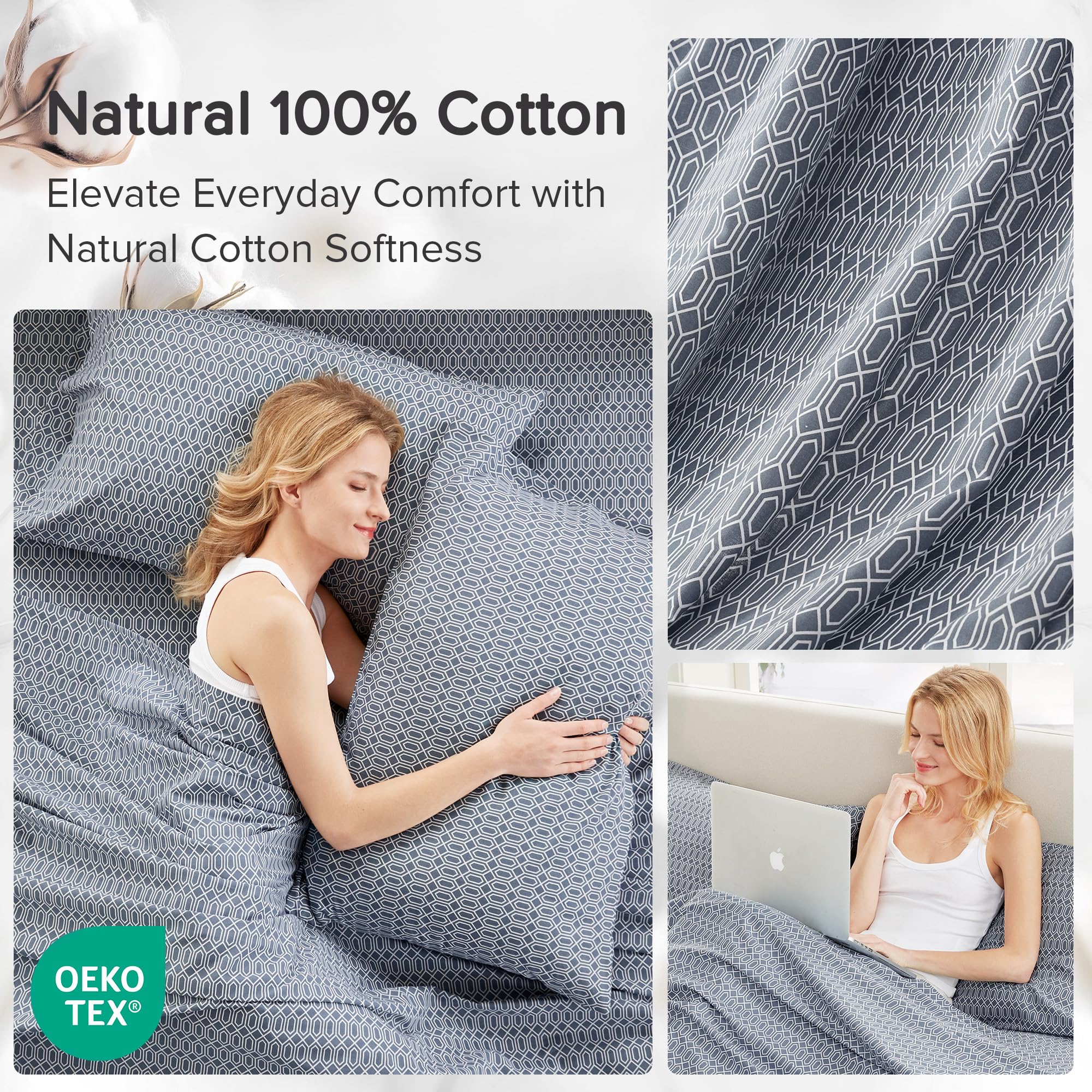 Comfort Spaces Twin fitted pocket up to 16 inches, secure fit.