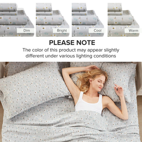Comfort Spaces twin llama set adds a modern cozy vibe to the room