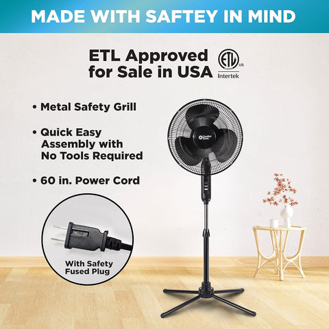 Comfort Zone three-speed settings offering customizable airflow.