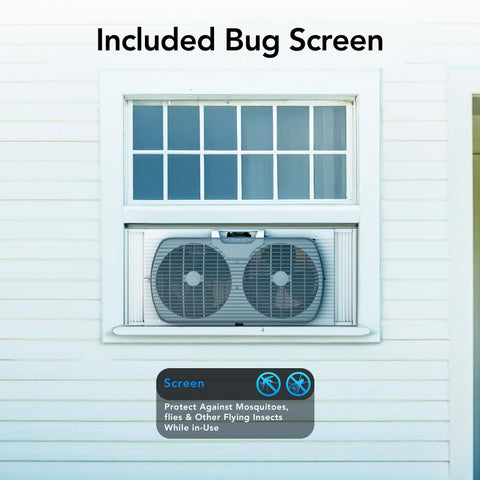 Comfort Zone auto-locking expanders securing the window.
