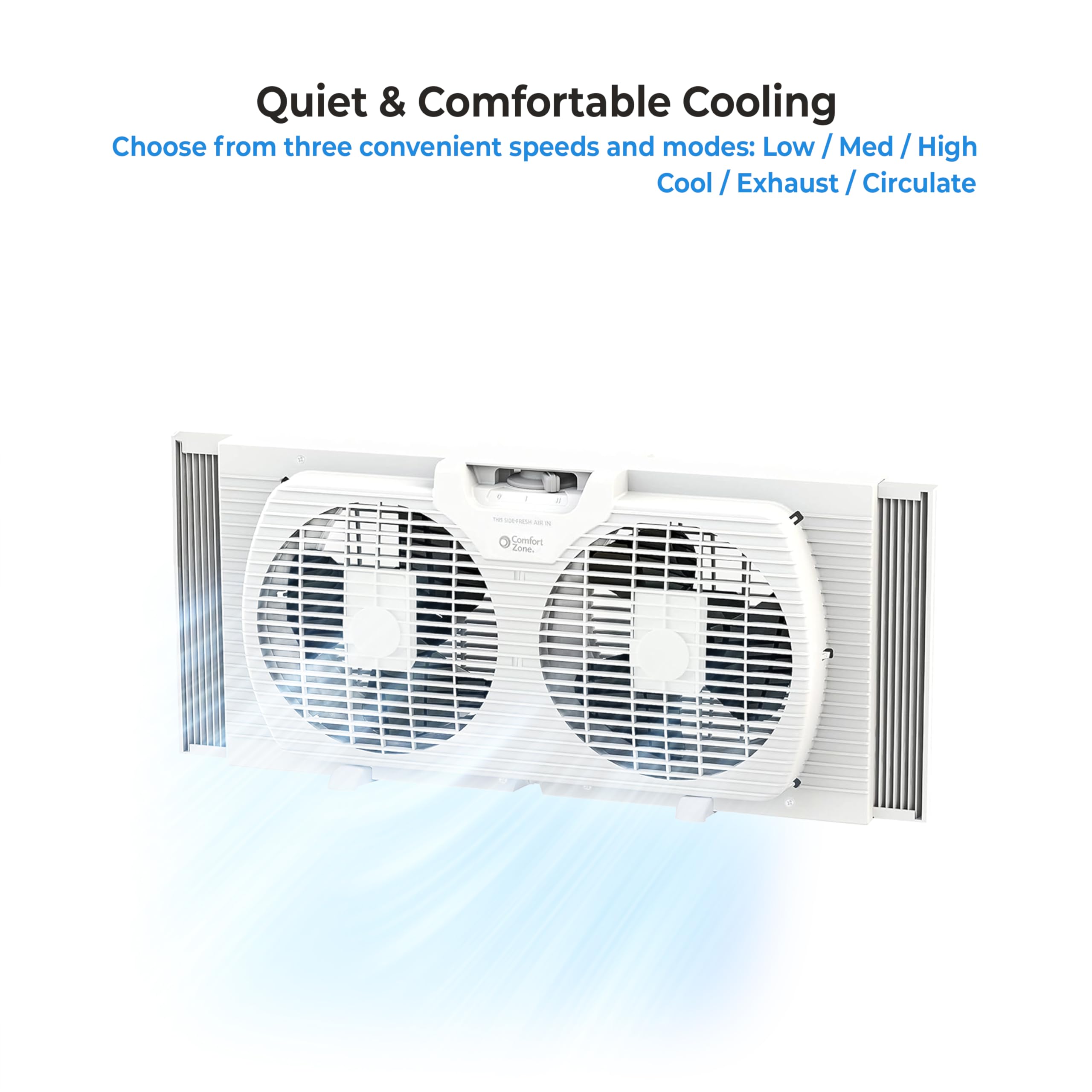 Comfort Zone compact ventilation solution for home, kitchen, bedroom, and office