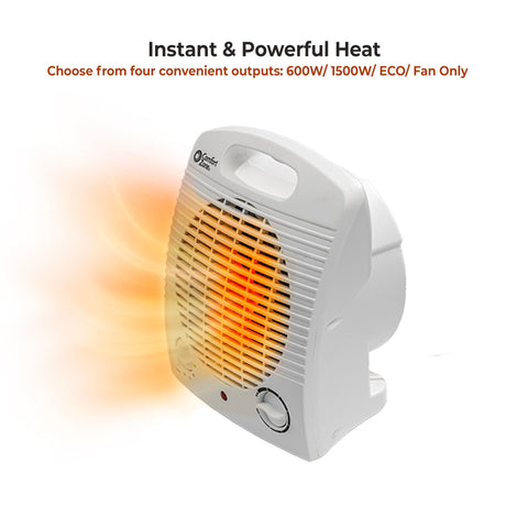 Comfort Zone CZ35E in use at a desk delivering compact warmth for focus.