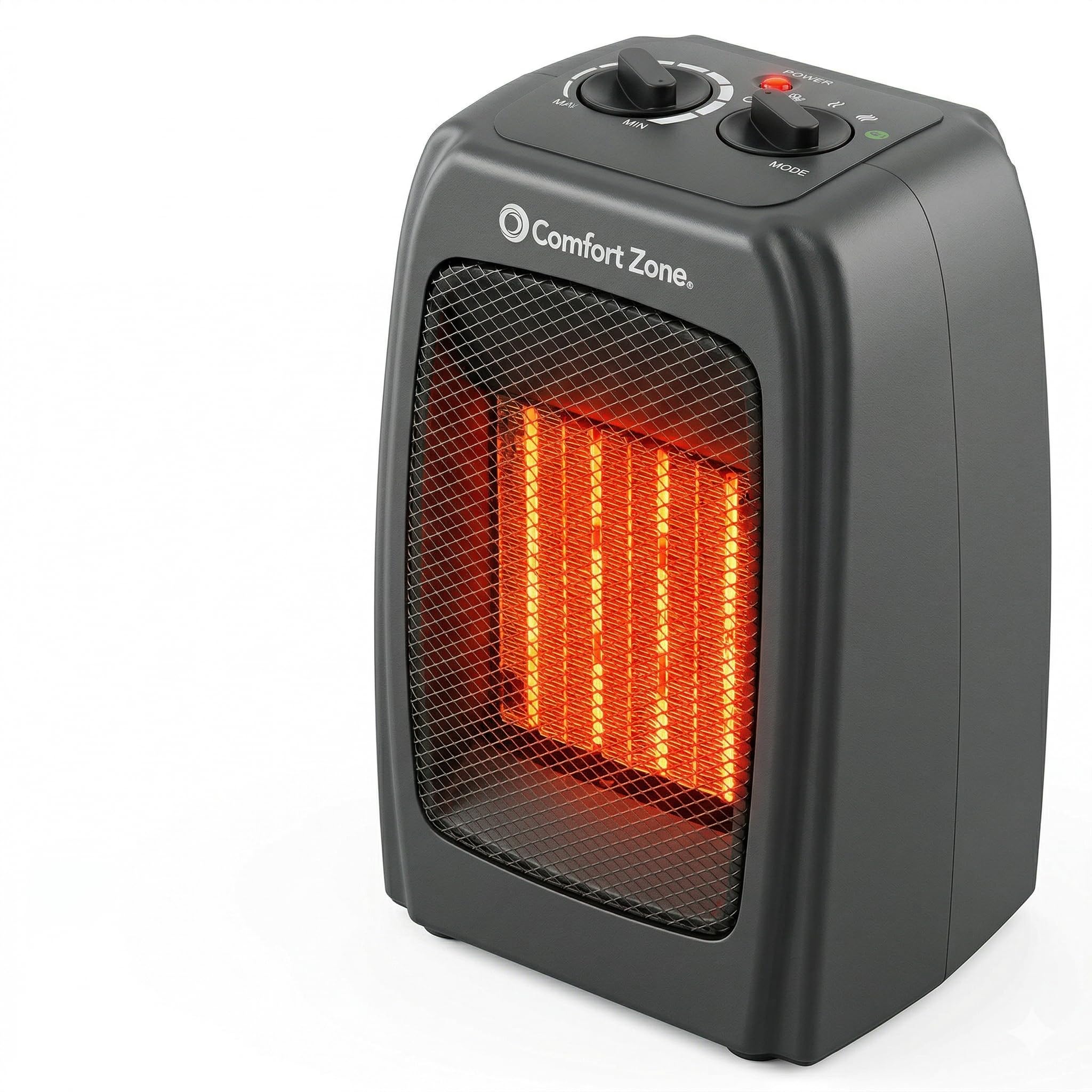 Comfort Zone CZ442E front view, compact heater for small rooms.