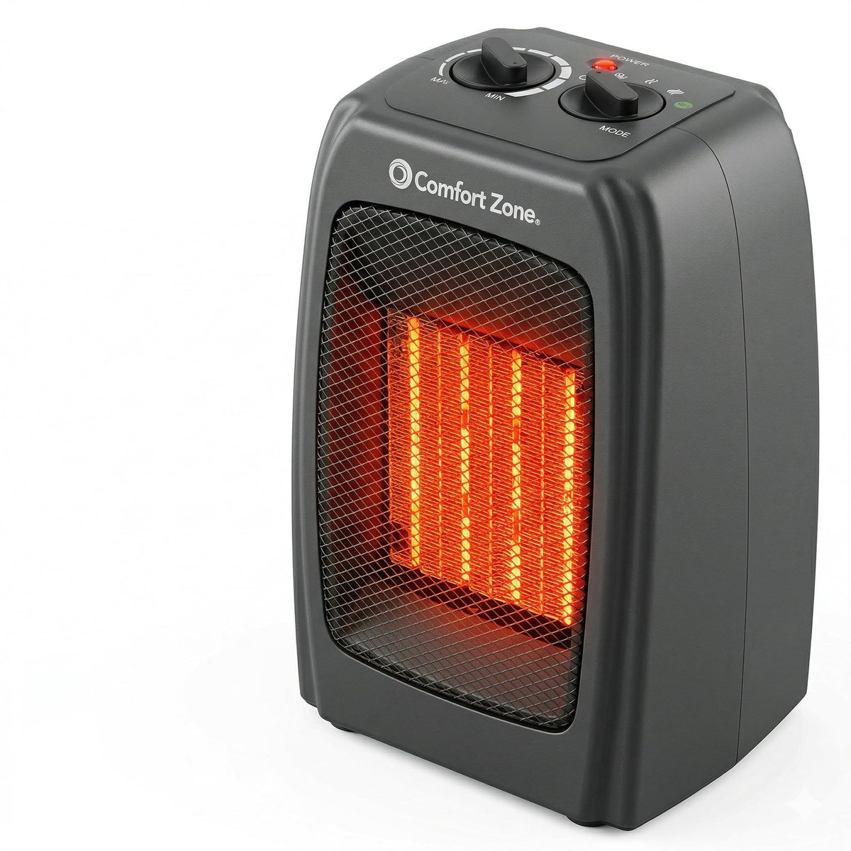 Comfort Zone CZ442E front view, compact heater for small rooms.