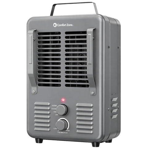 Comfort Zone CZ798 all-metal housing demonstrates durability for rugged workshop use.