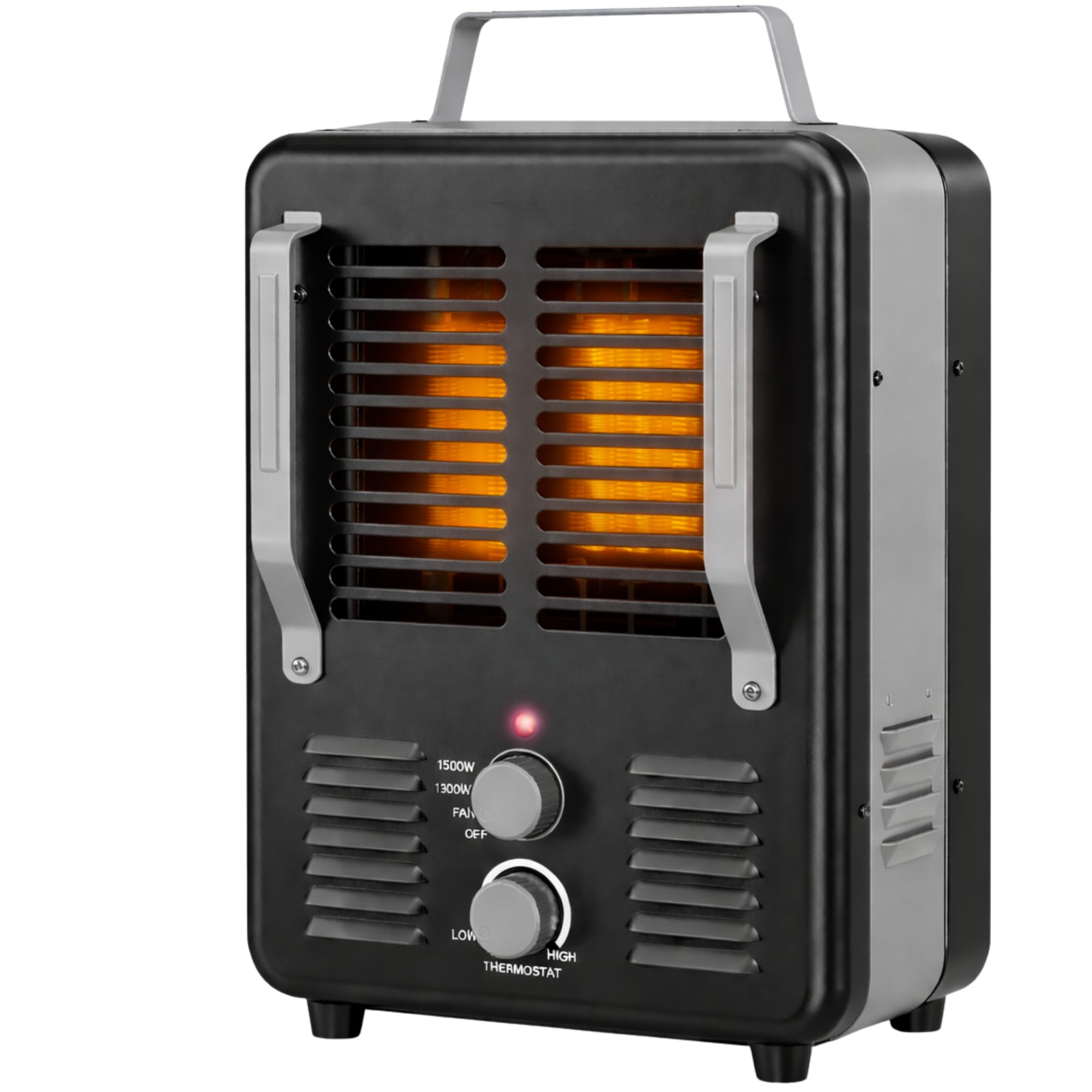 Comfort Zone CZ798BK front view portable heater providing targeted garage warmth.