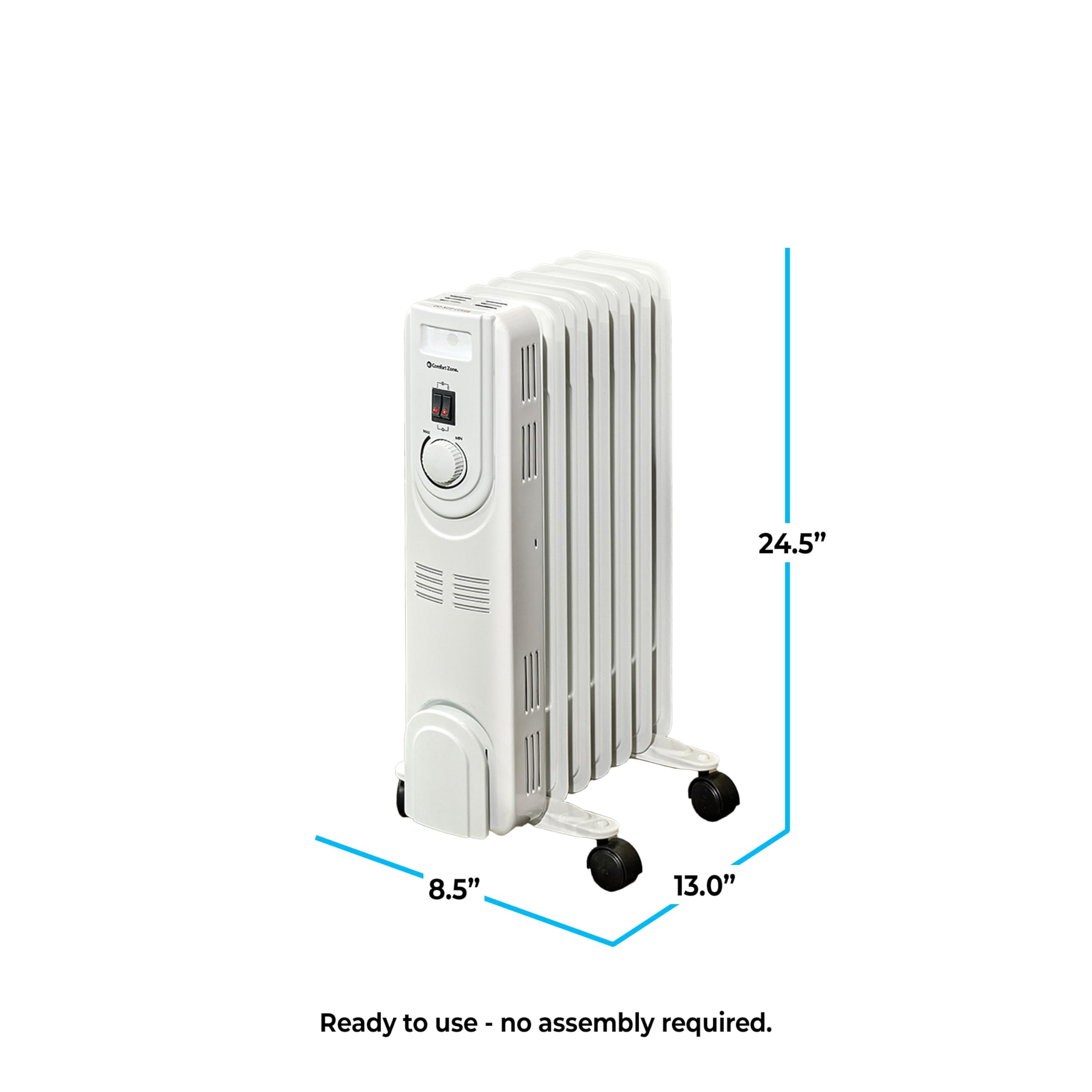 Comfort Zone tip-over safety switch adds peace of mind during daily use.