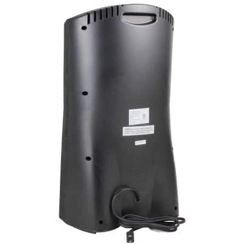 Comfort Zone quartz tower heater top controls for easy heat adjustment.