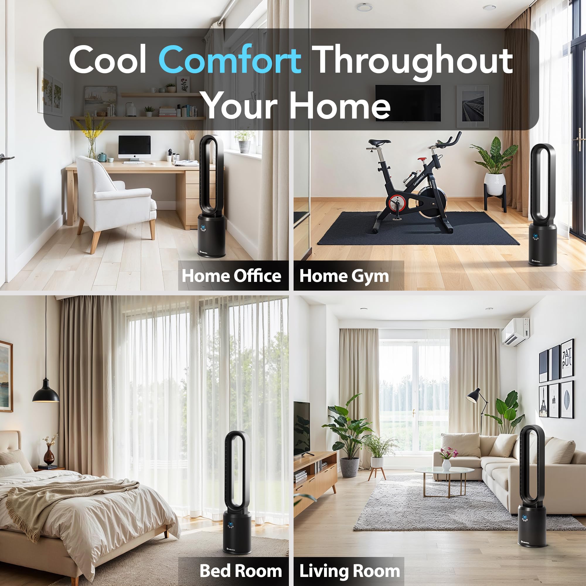 Comfort Zone LED display with touch controls for quick, precise adjustments.