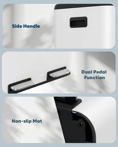 ComfyCorner dual trash bin anti fingerprint finish stays clean