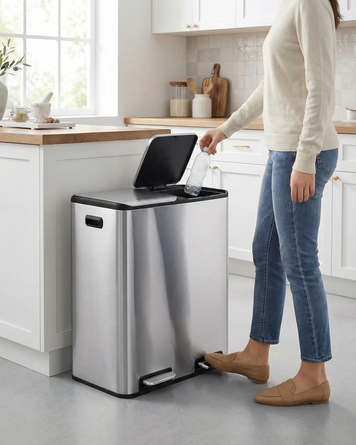 ComfyCorner kitchen use scenario with dual compartments in action
