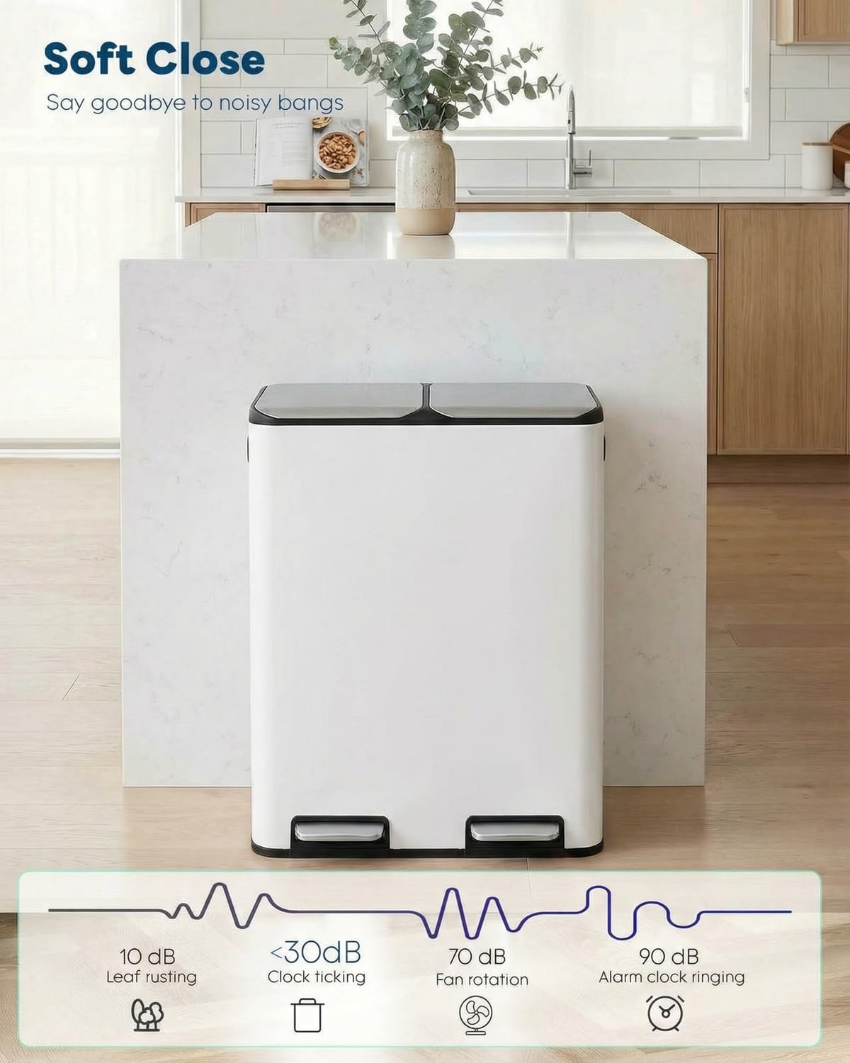 ComfyCorner dual trash bin side handle for easy lifting
