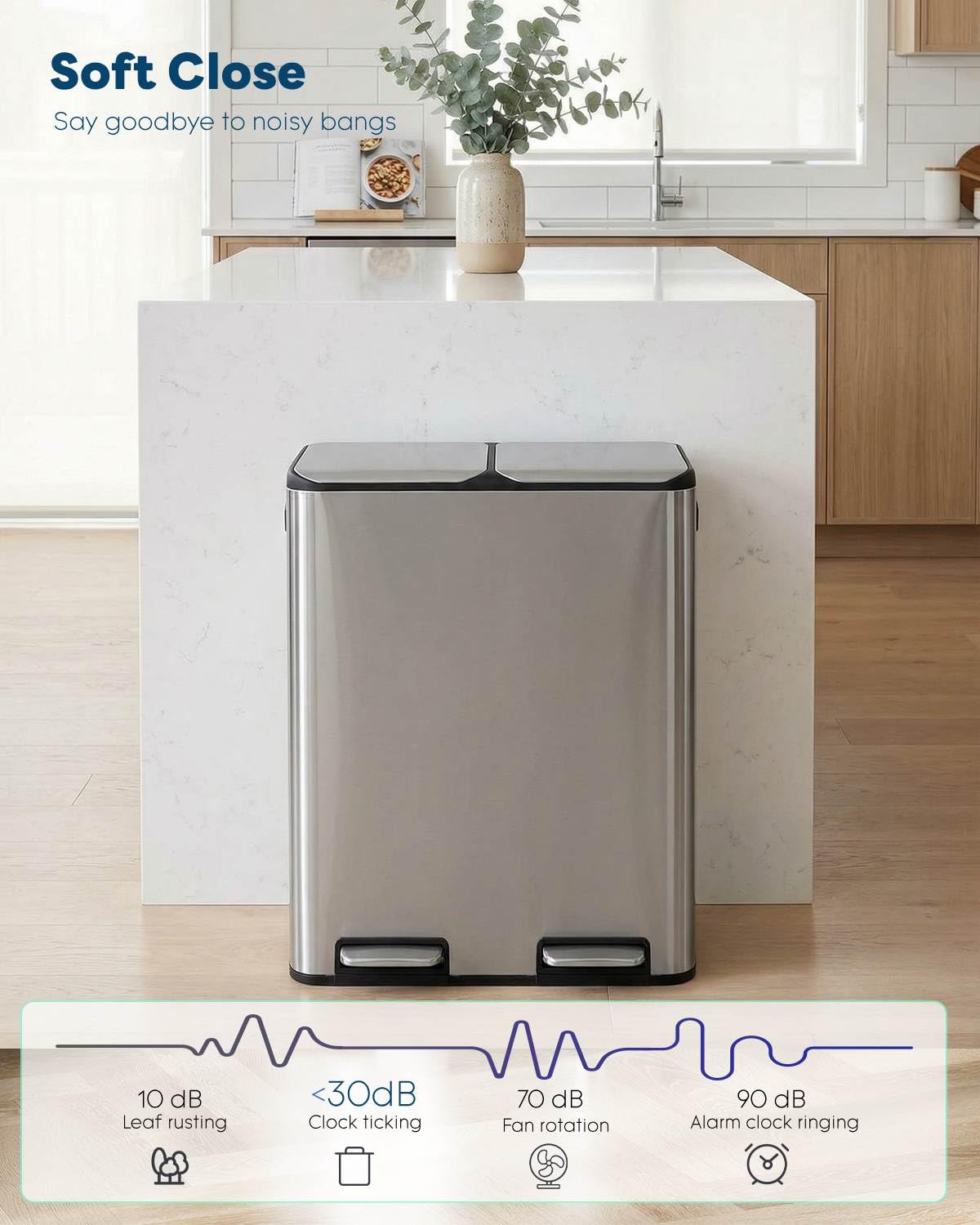 ComfyCorner stainless steel exterior with anti-fingerprint finish