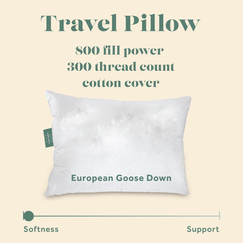 ComfyDown pillow close-up with smooth seams and down-proof construction.