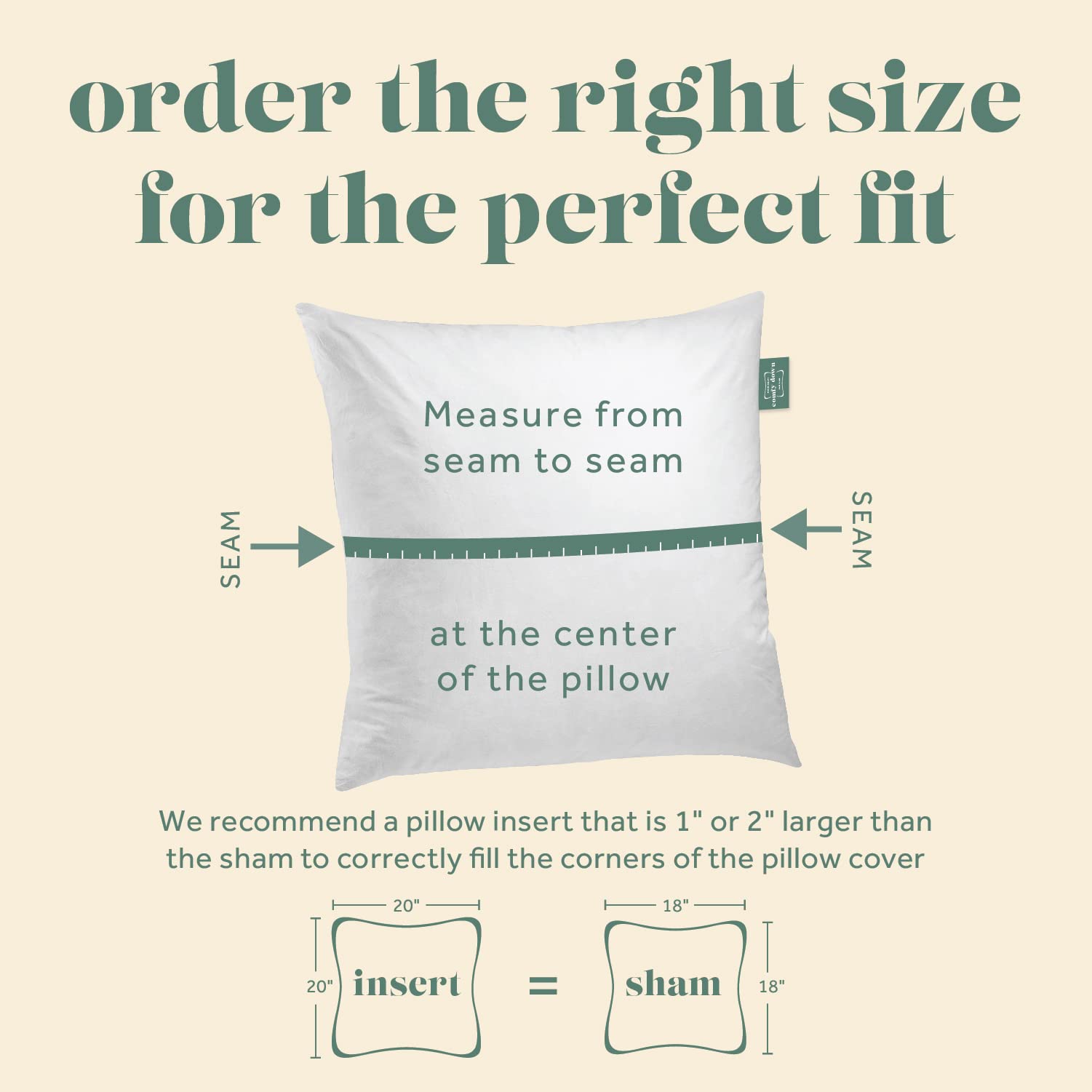 ComfyDown feather-down fill visible through cotton cover for loft.