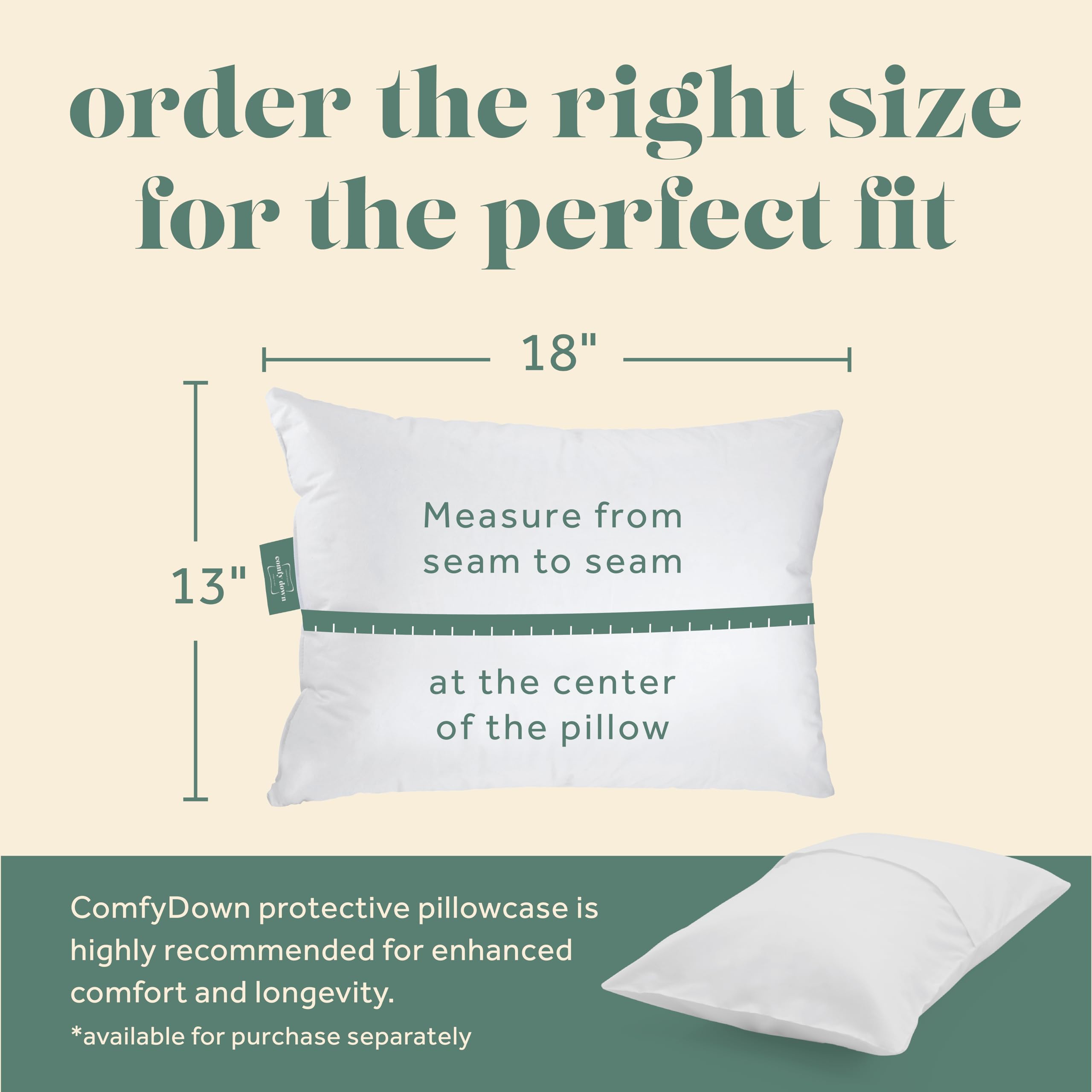 ComfyDown travel pillow packed in bag demonstrates portability for planes and road trips
