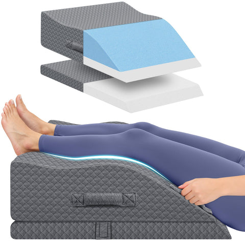 ComfyInLove Elevation Pillow shown at 6-inch height for leg elevation and rest