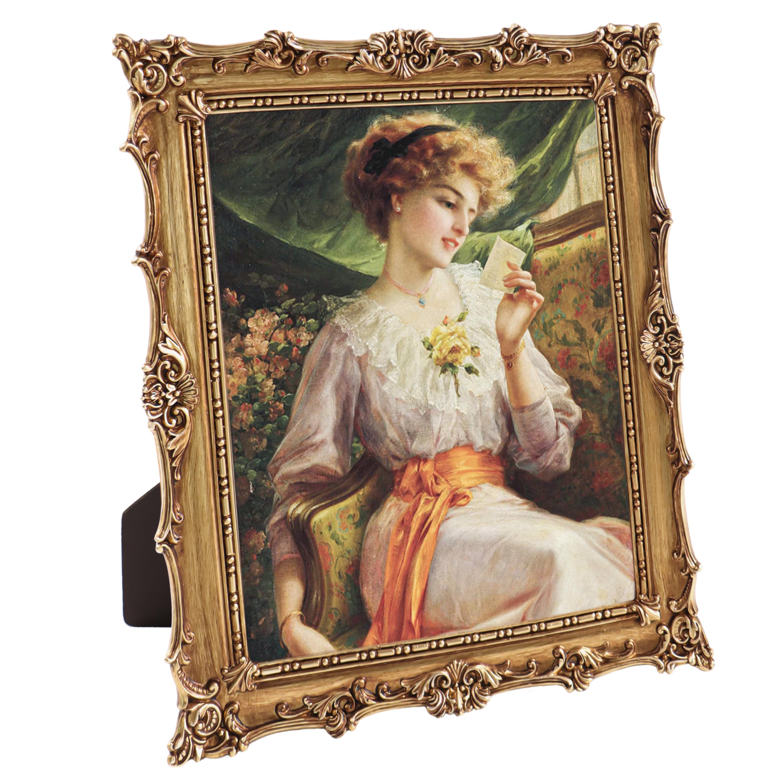 Comfymon 8x10 vintage frame in gold resin for treasured photos display
