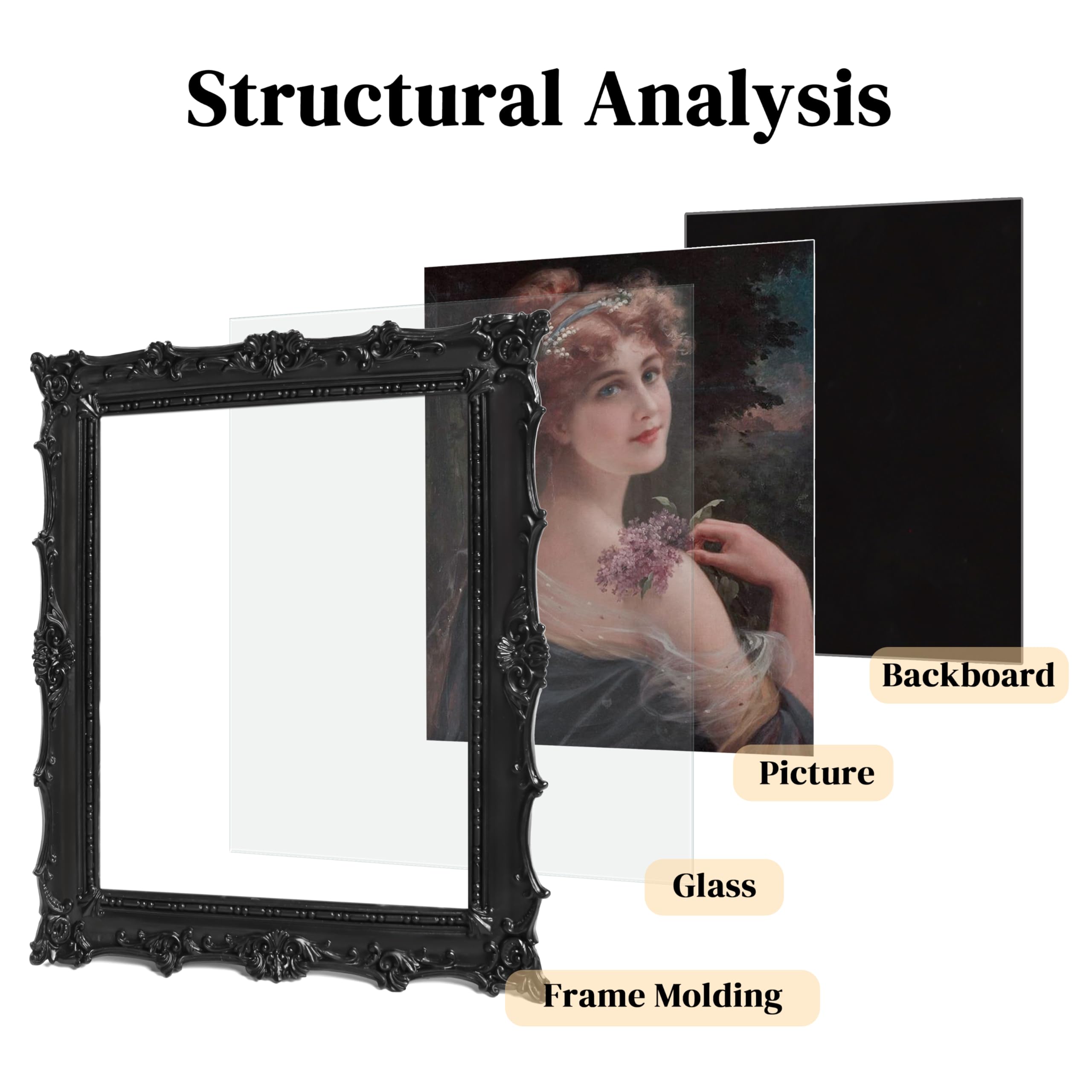 Comfymon frame with wall hook enabling vertical mounting for elegant display