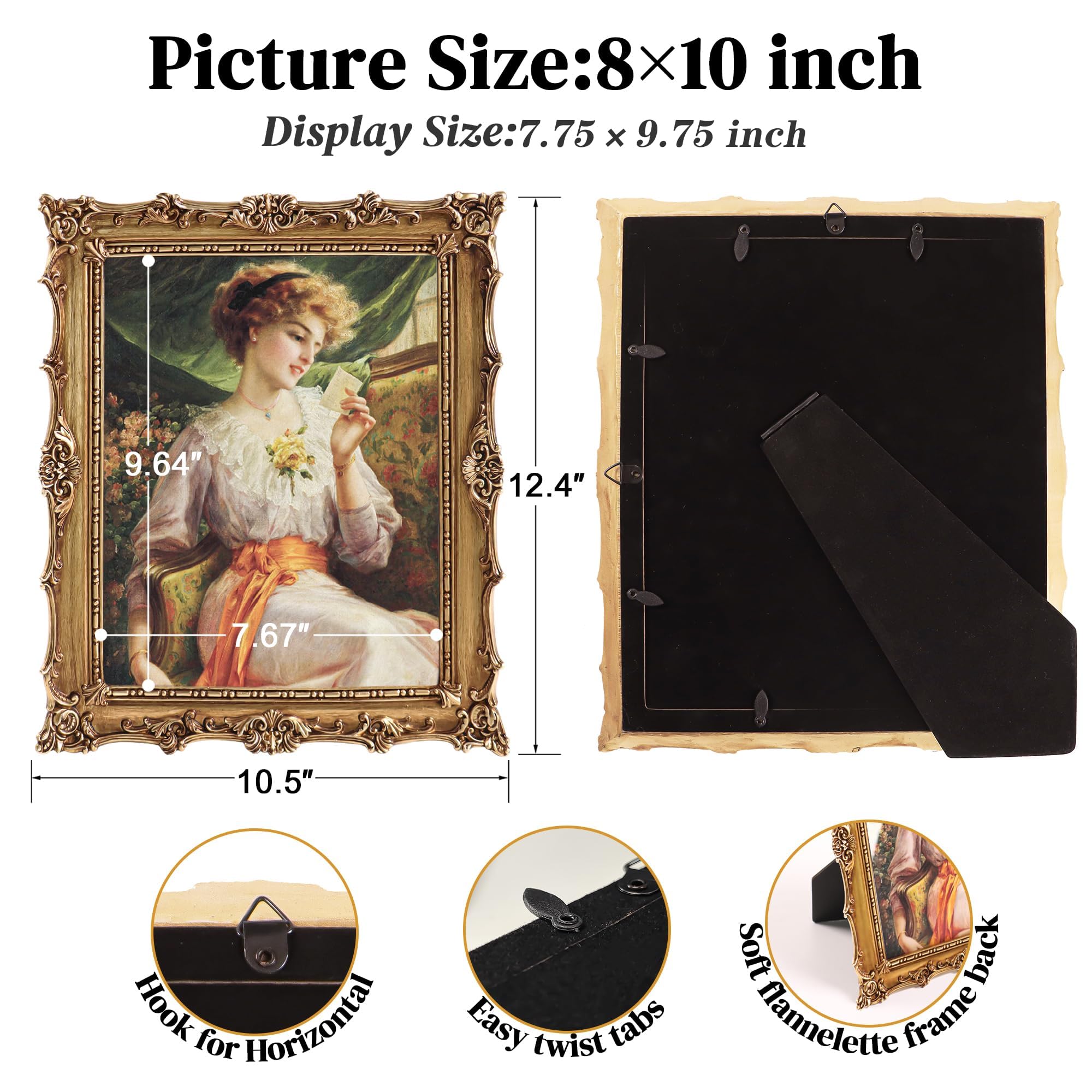 Comfymon frame with easel and hook for flexible desktop or wall display