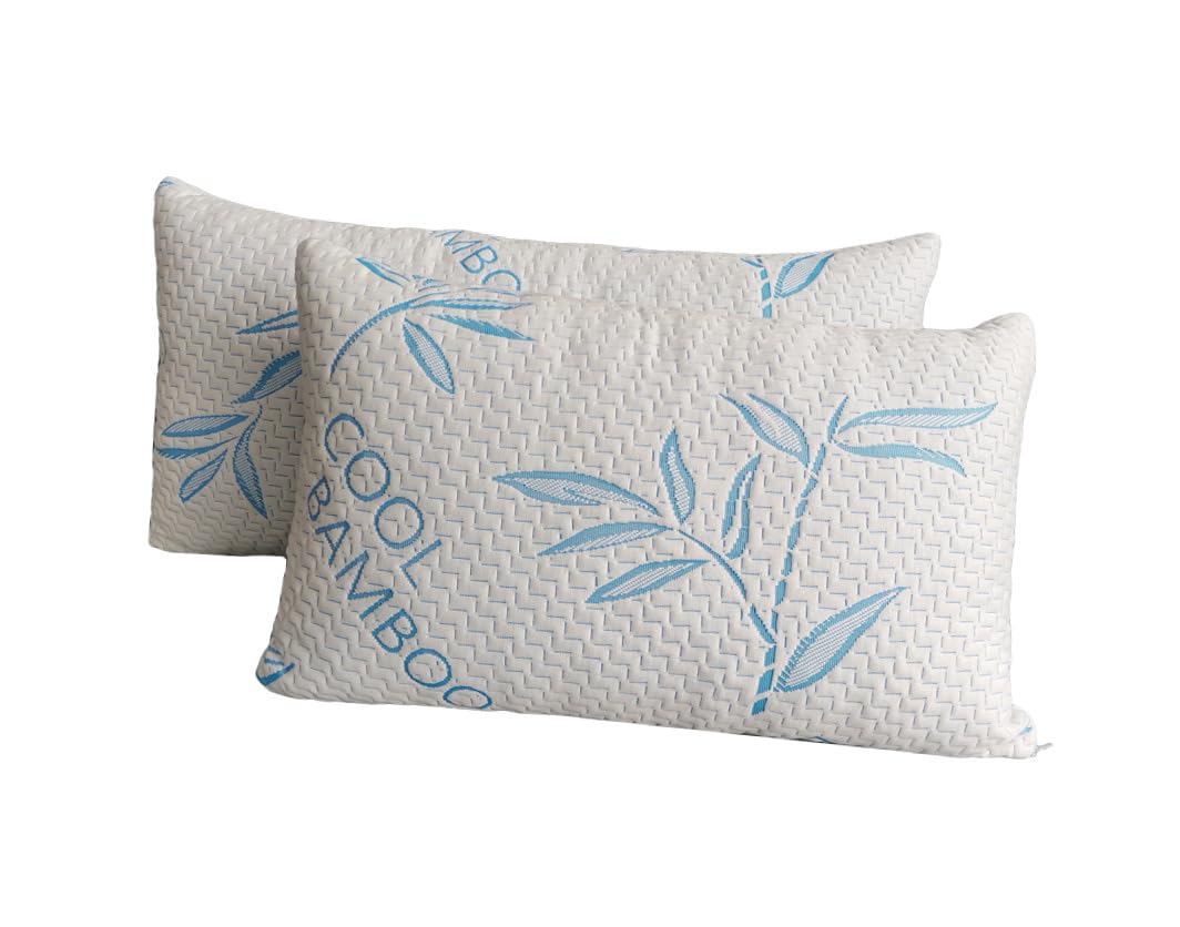 ComfySleep 2-pack king-size pillow flat view with fluffy fill for personalized comfort.