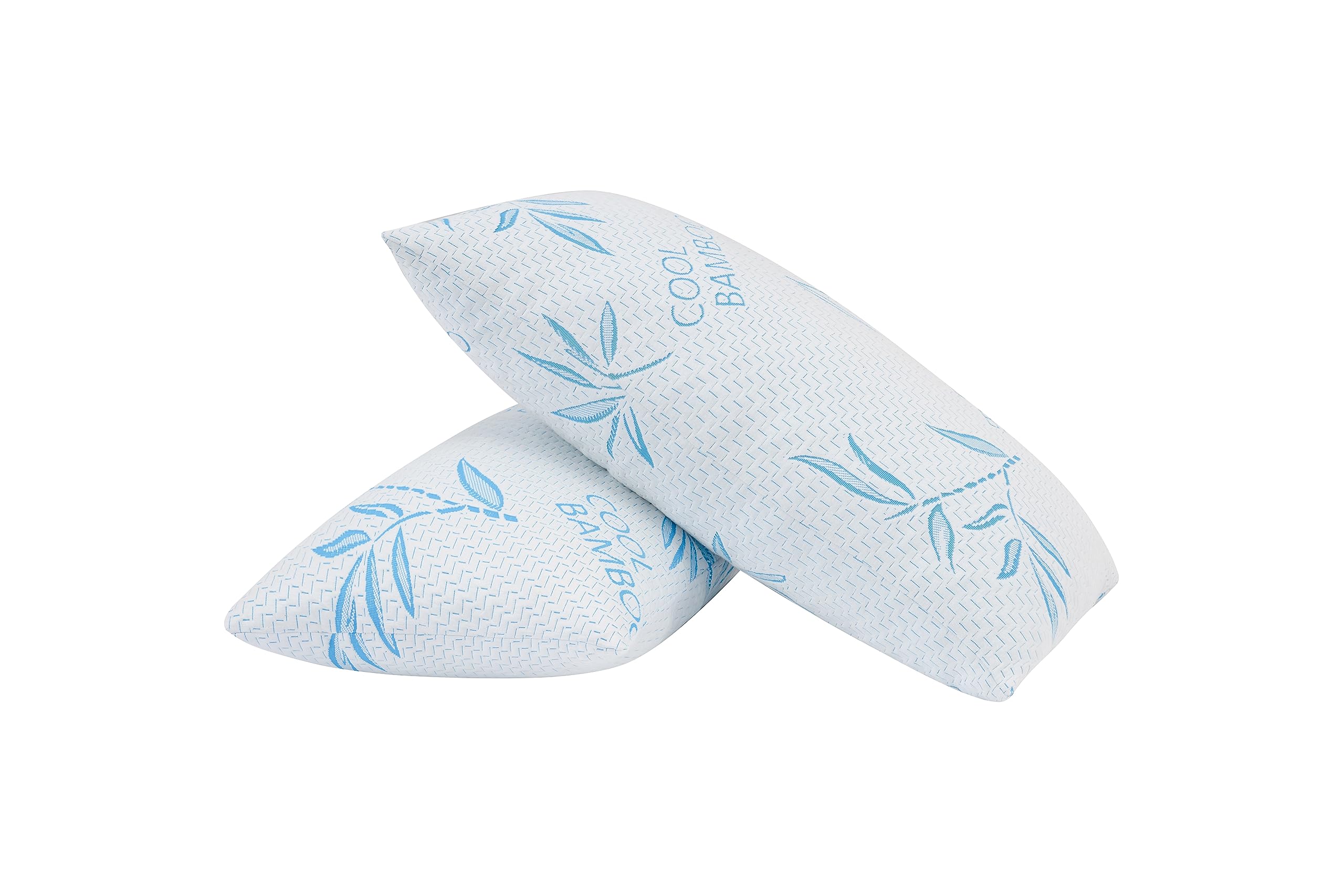 ComfySleep bamboo pillow in standard size with breathable rayon cover.