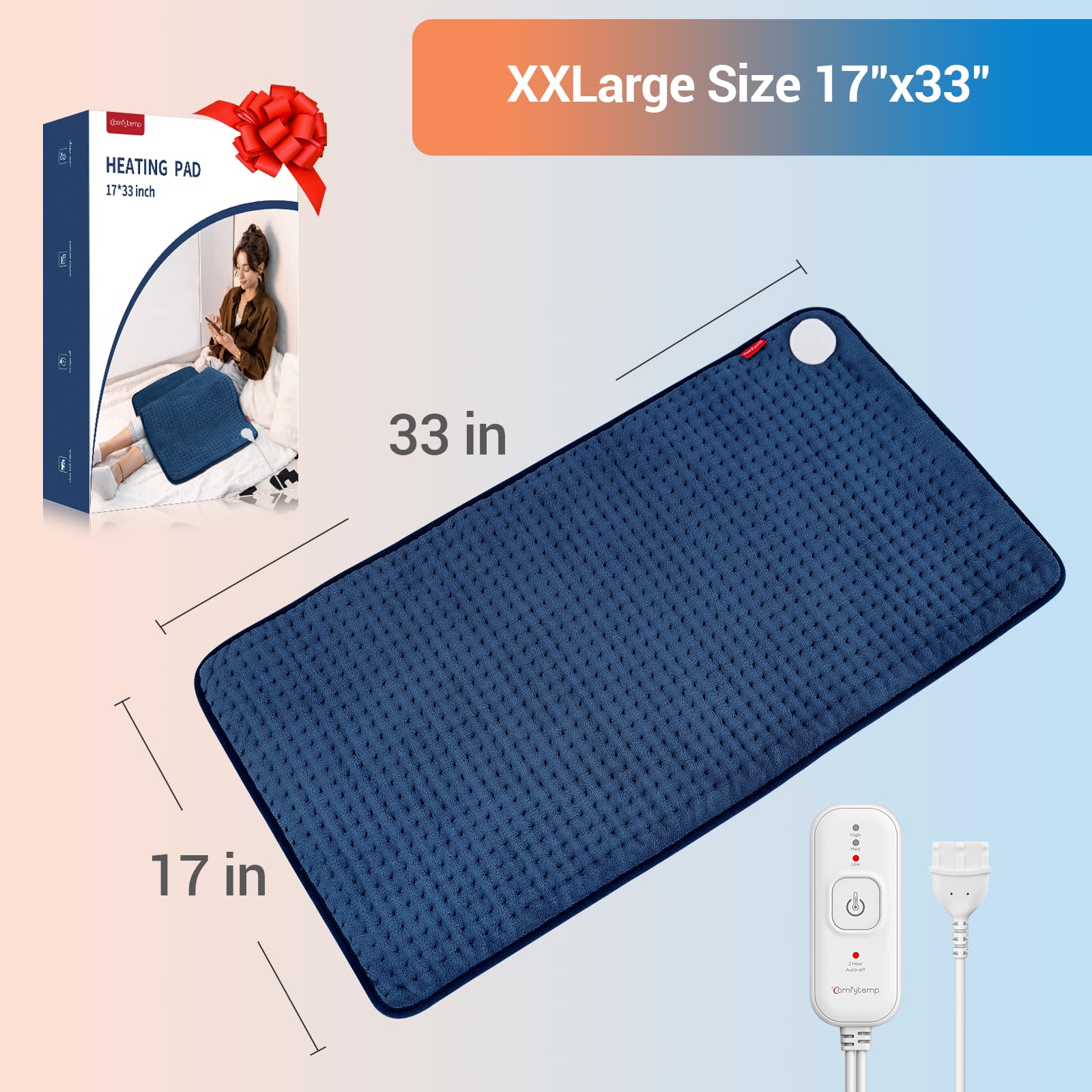 Generous 33x17 size covers large areas for versatile home use.
