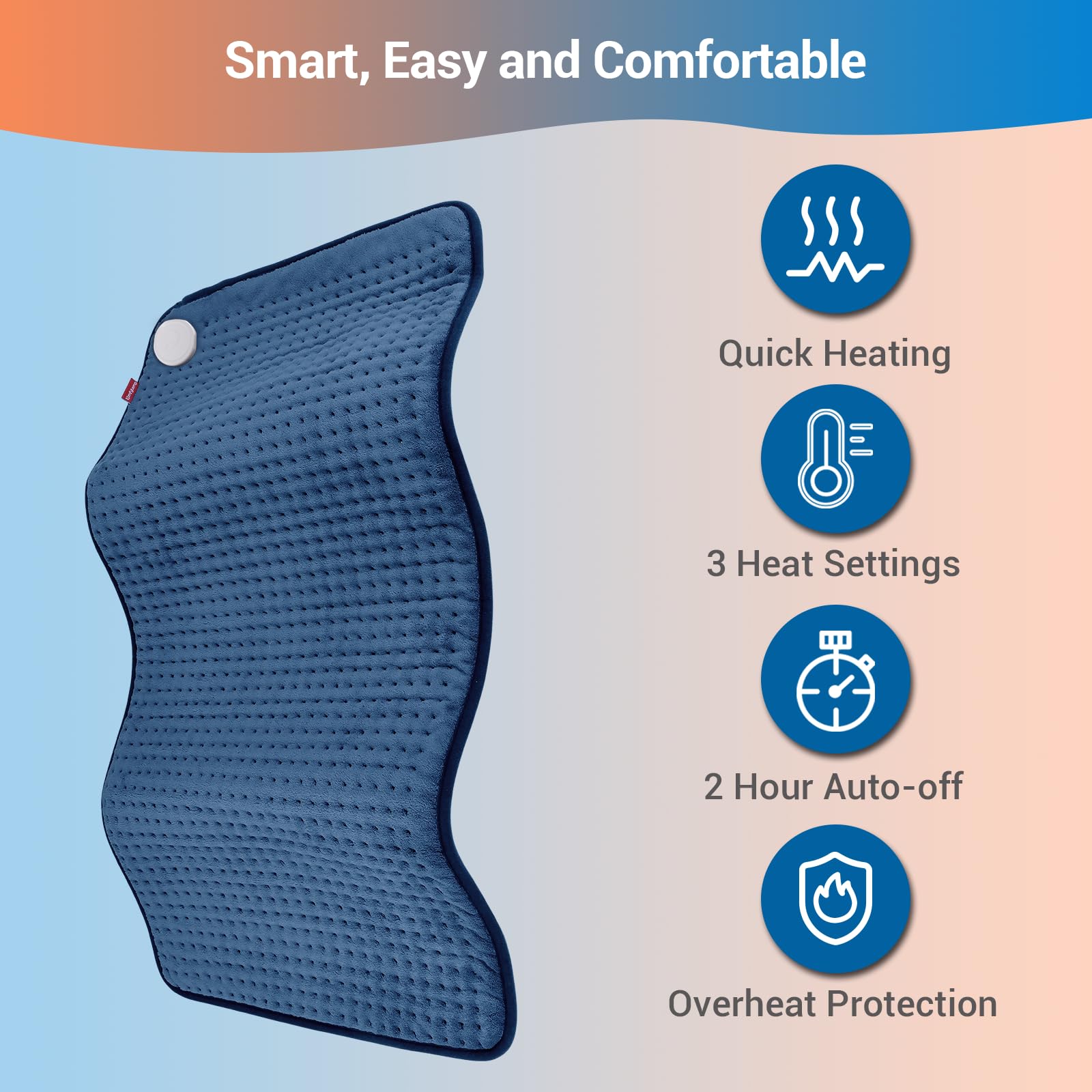 Ultra-soft flannel cover adds cozy, skin-friendly comfort with gentle warmth.