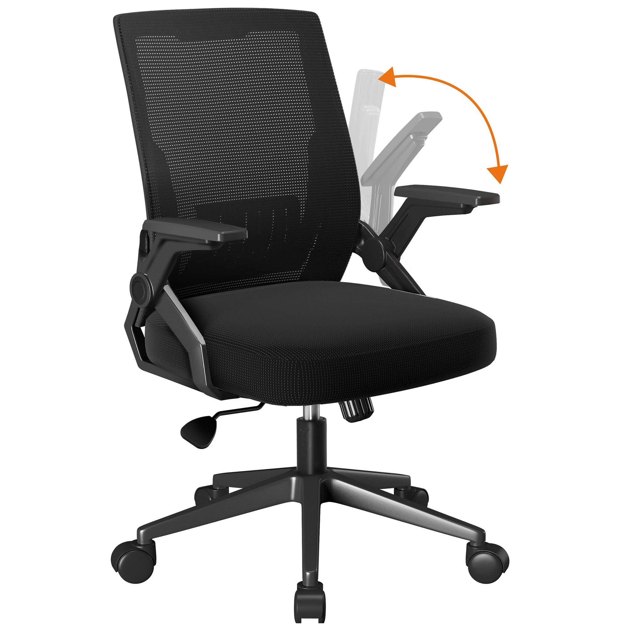 COMHOMA office chair with flip-up armrests for flexible seating and compact storage