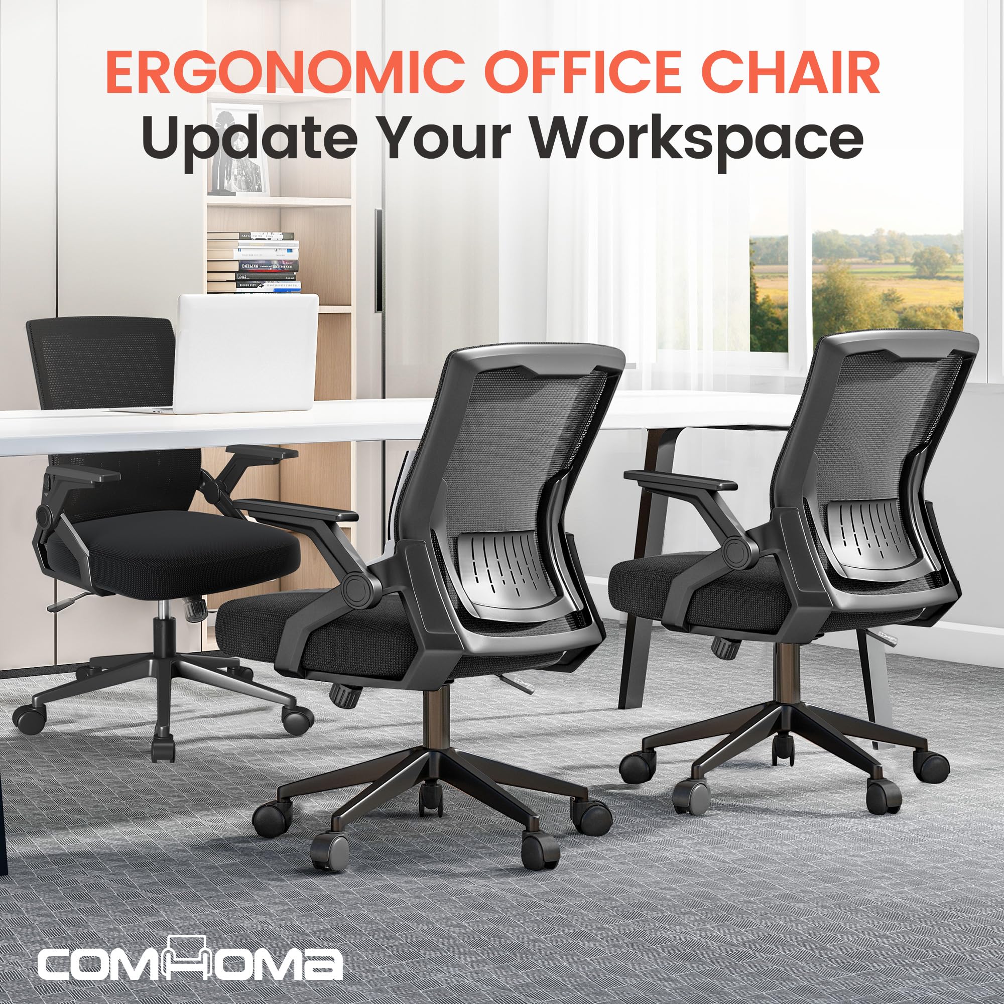 COMHOMA space-saving design fits small home offices and desks
