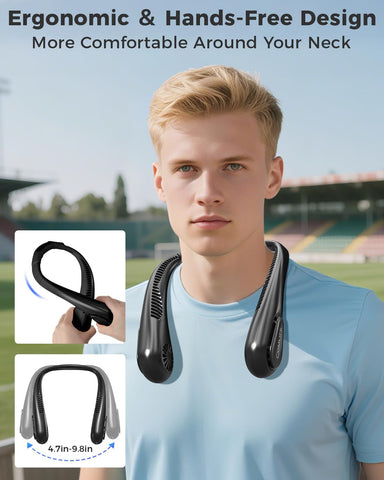 COMLIFE neck fan 5000mAh battery delivers long runtime for travel