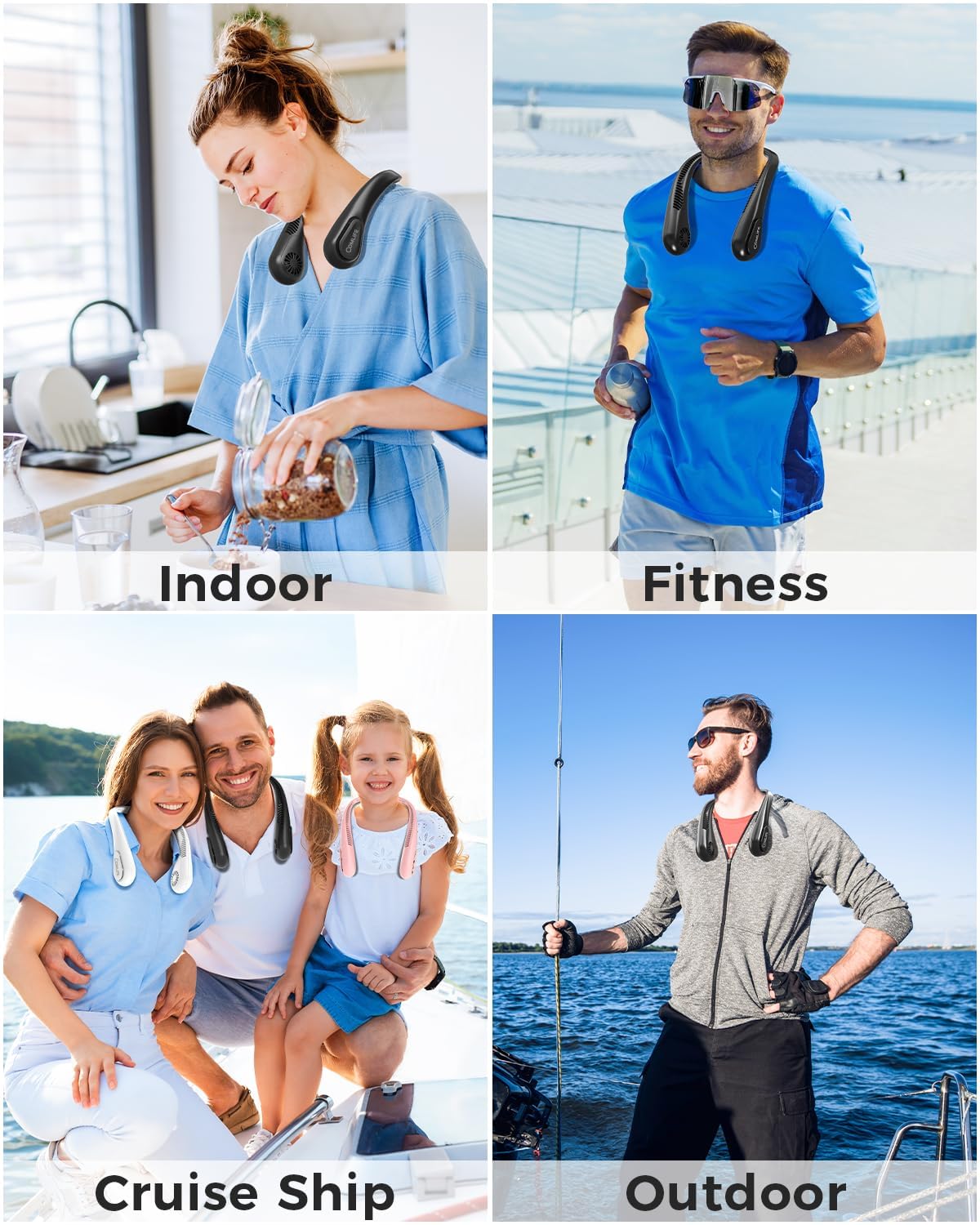 COMLIFE bladeless design with hair-safe UL-certified safety for peace of mind
