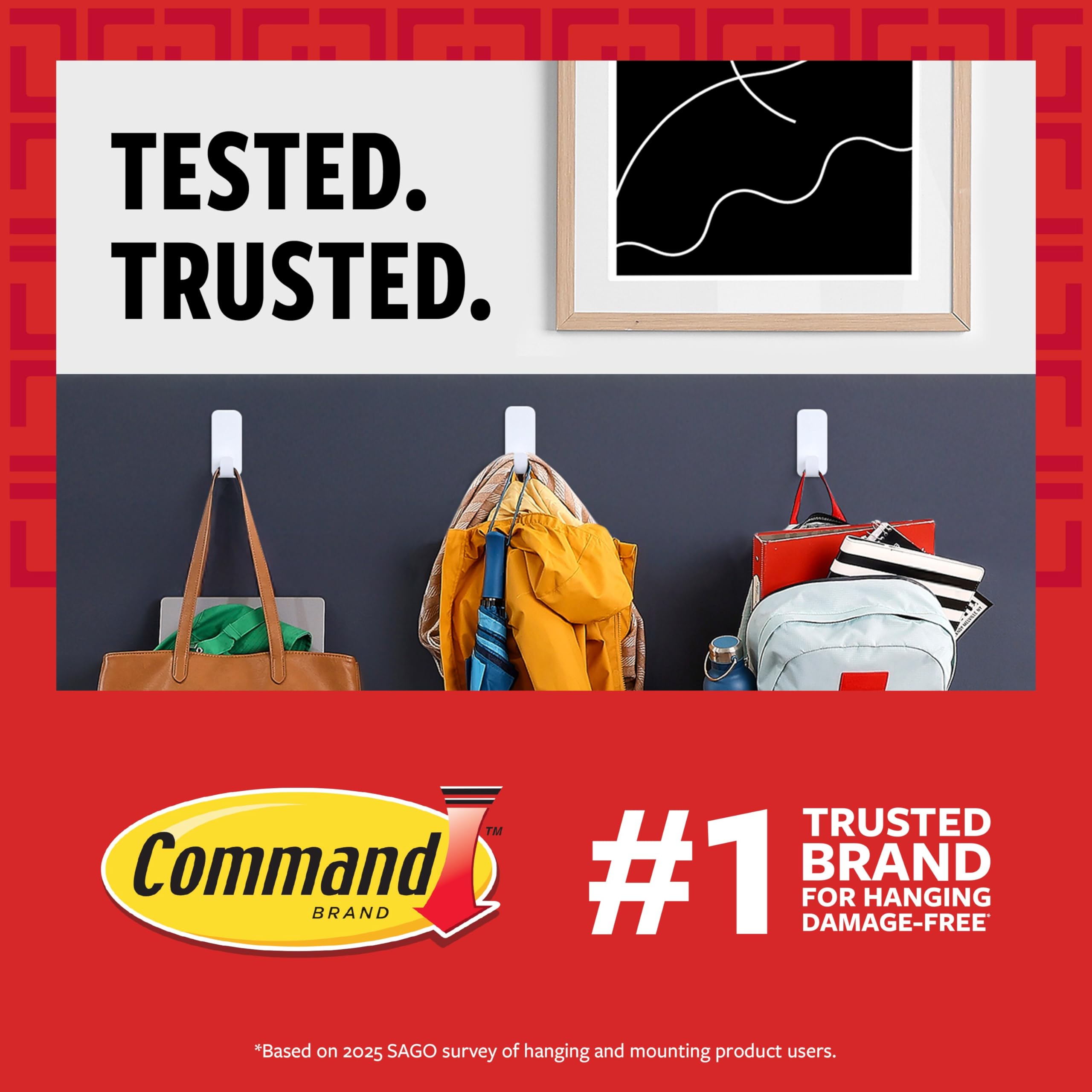 Command Clear Small Wire Toggle Hook keeping keys neatly organized without wall damage.