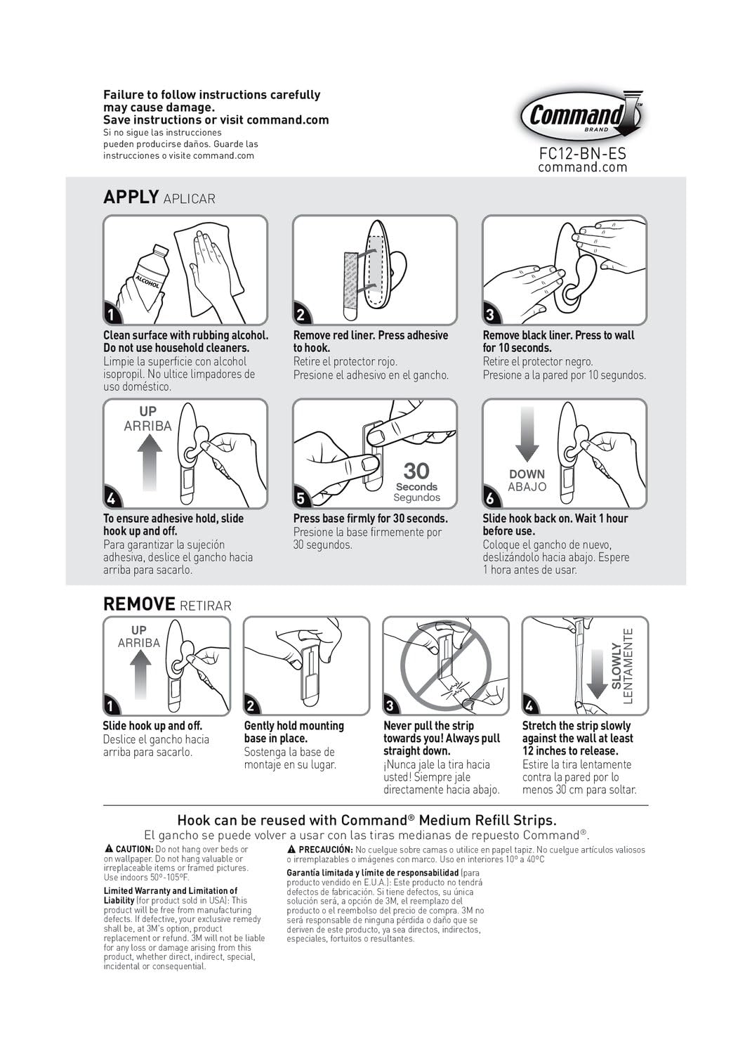 Command Hook example in dorm room decor to minimize wall damage.