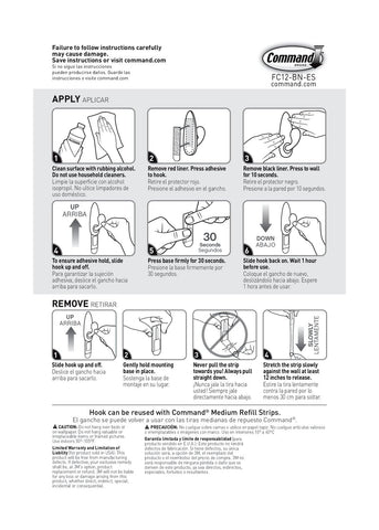 Command Hook example in dorm room decor to minimize wall damage.