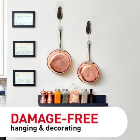 Command Oil Rubbed Bronze hook adheres to glass or tile surfaces.