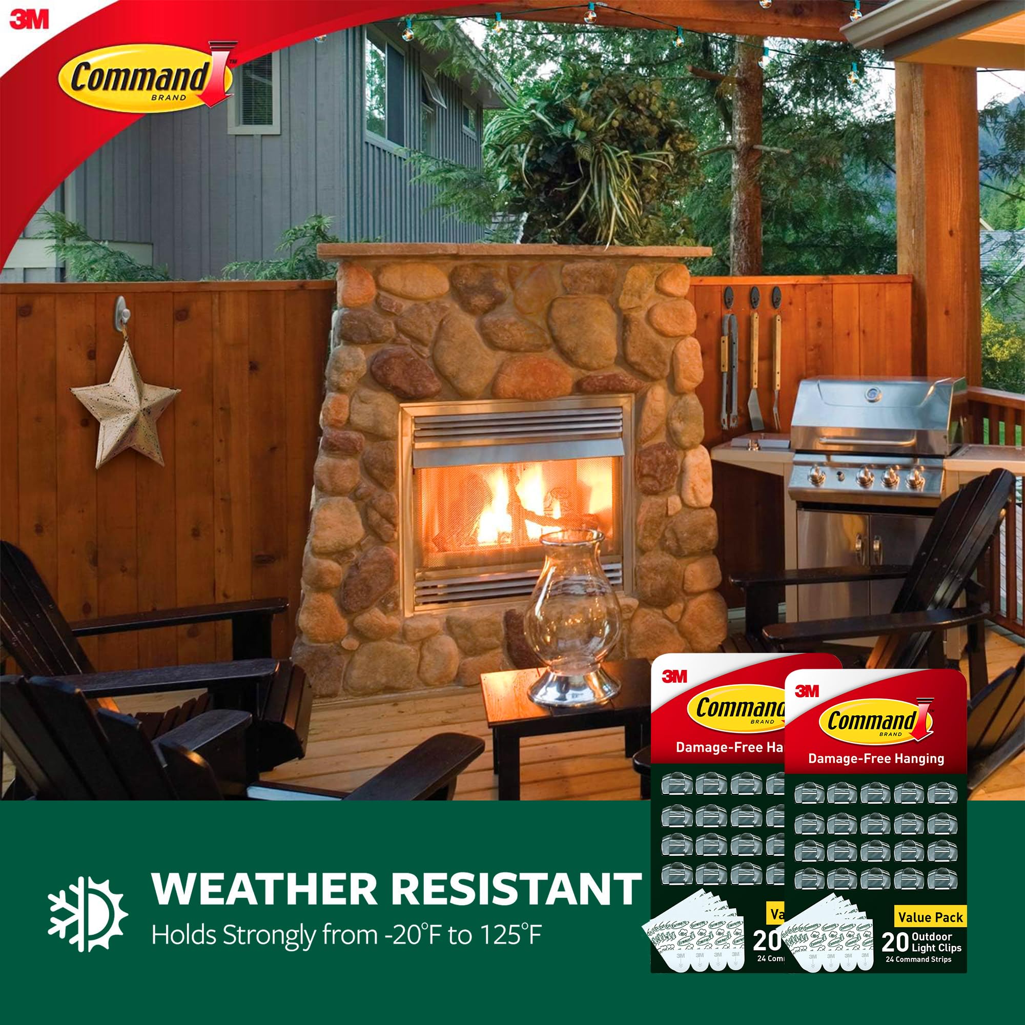 Command Outdoor Light Clip removal demonstrating clean detachment without residue.