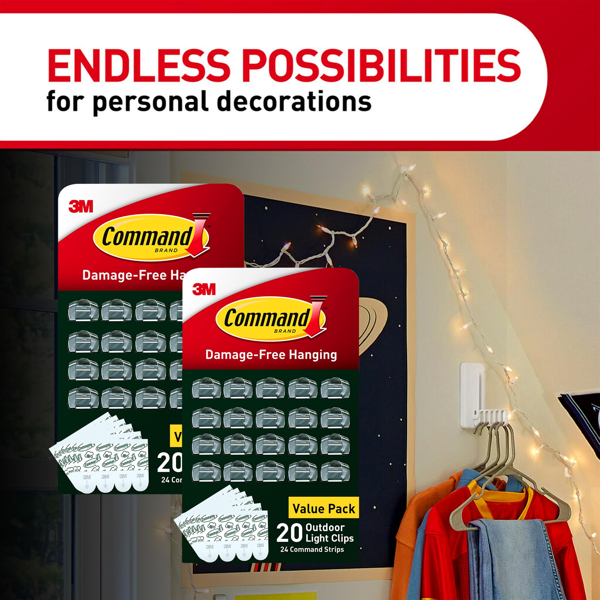 Command Outdoor Light Clip surface prep ensuring strong adhesion.