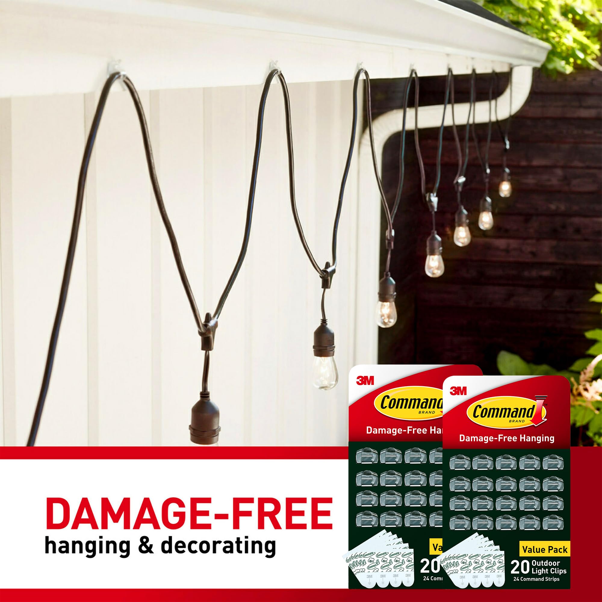 Command Outdoor Light Clip tested in varied weather showing durability.