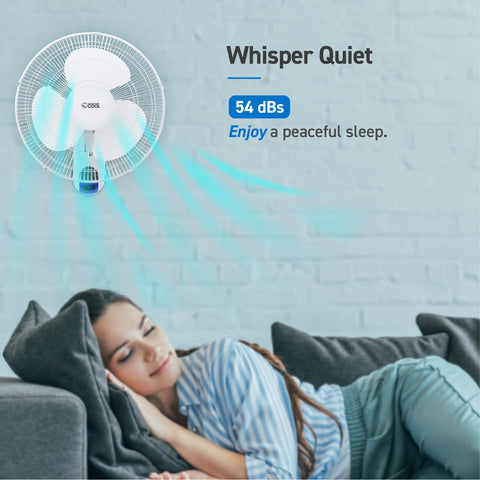 Commercial Cool wall fan offers three speeds for customizable comfort
