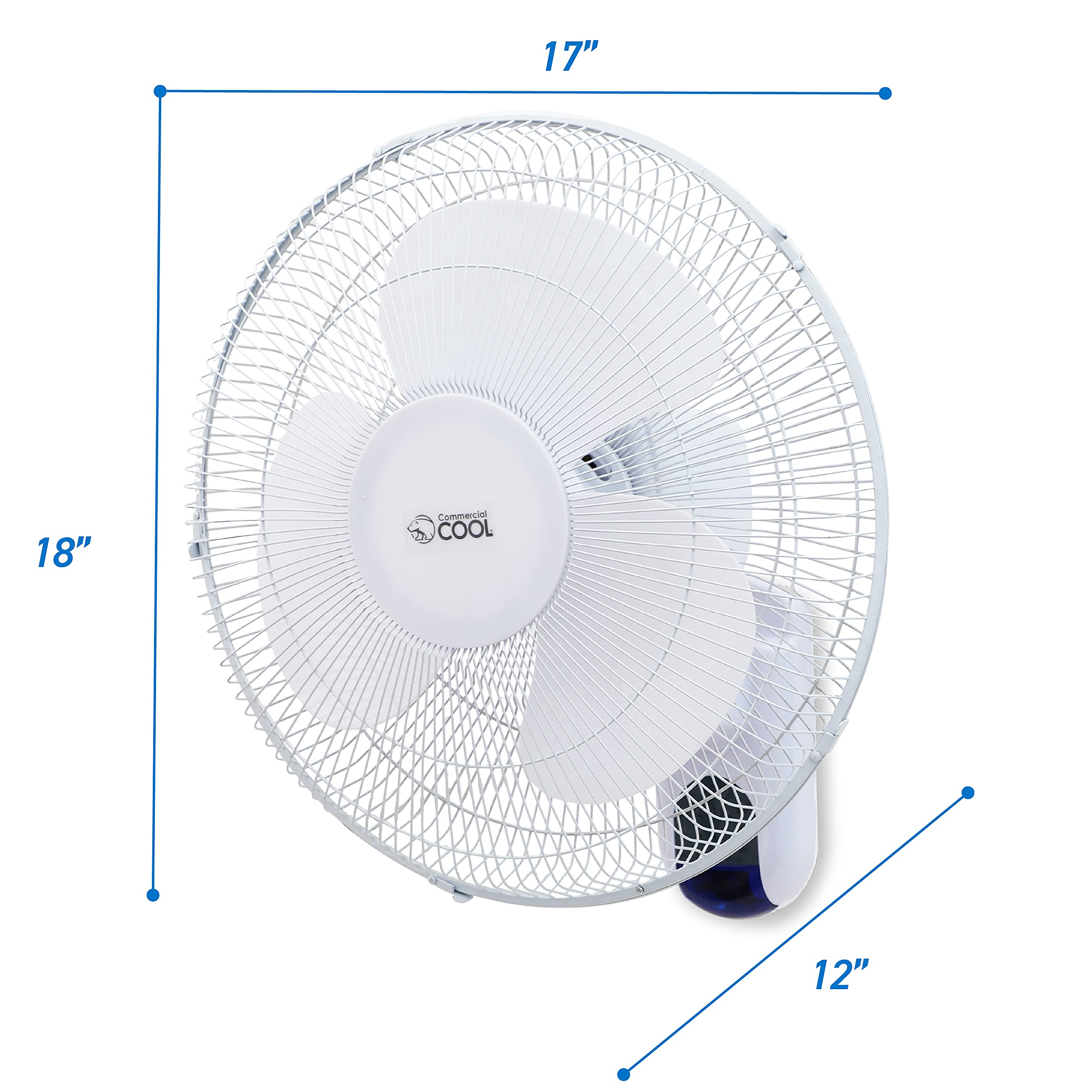 Commercial Cool wall fan includes 7.5 hour timer for quiet shut-off