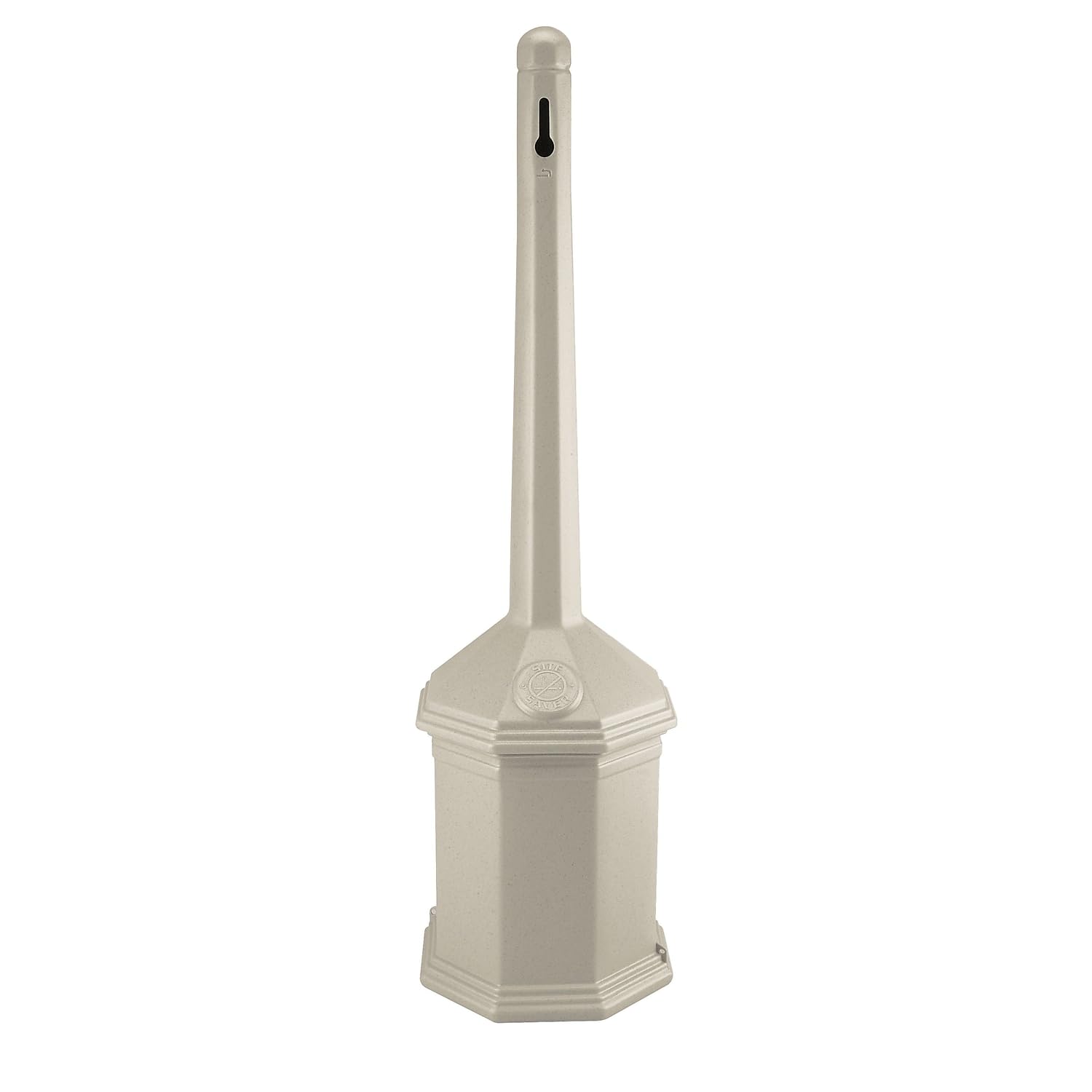 Commercial Zone Site Saver beige front view highlighting compact hexagon design for small entrances.