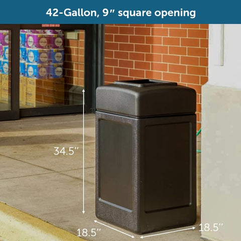 Commercial Zone 732101 durable recycled polyethylene construction resists rust and dents.