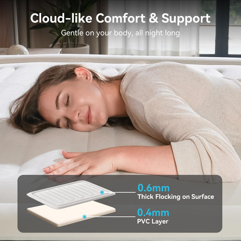 COMMOUDS one-touch inflation offers quick setup for home or camp.