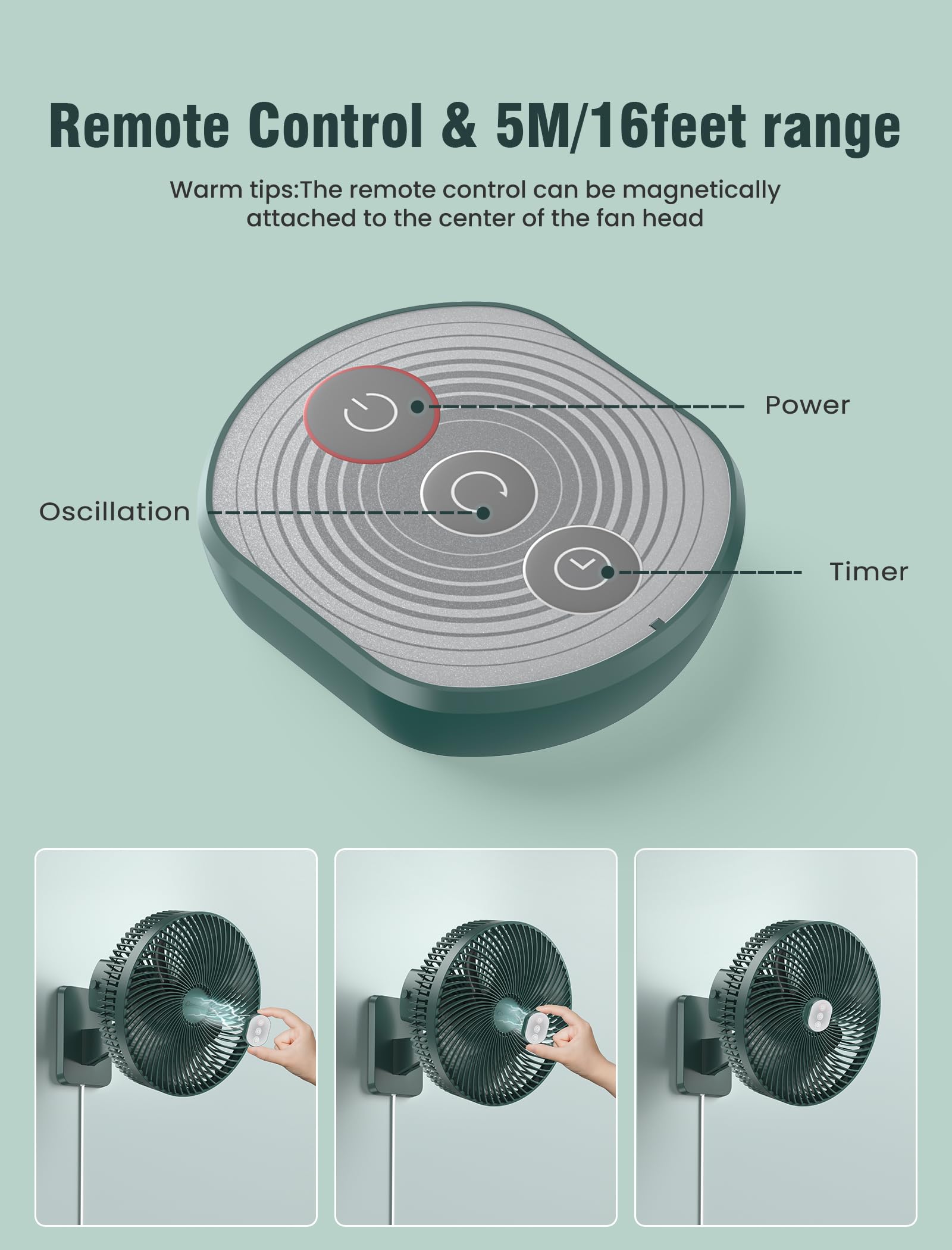 Comoistar magnetic remote keeps controls handy and never lost.