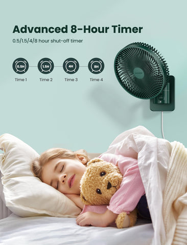 Comoistar wall-mounted fan 8.5-inch frame suitable for tight spaces