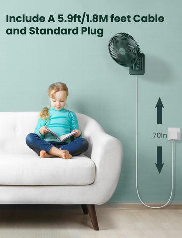 Comoistar wall-mounted fan quiet operation delivering a gentle breeze