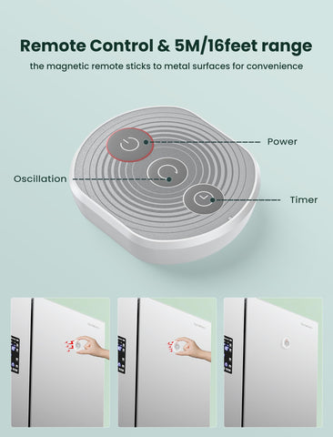 Comoistar wall-mounted fan Type-C cable included for universal power